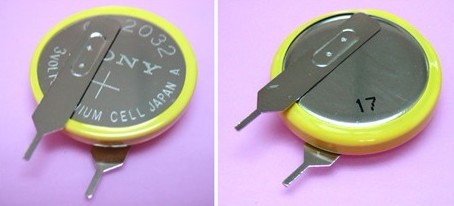 CR2032-VESony)Button-cell with pin foot 